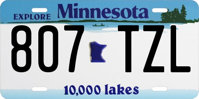 MN license plate 807TZL