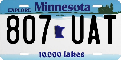 MN license plate 807UAT