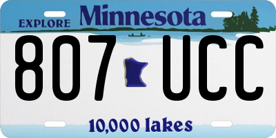MN license plate 807UCC