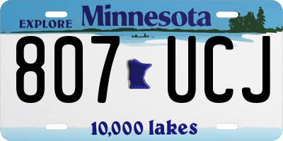 MN license plate 807UCJ