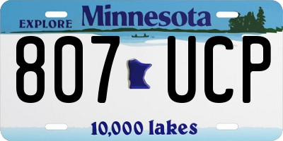 MN license plate 807UCP