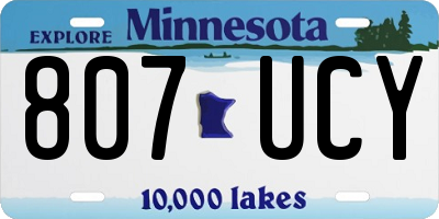 MN license plate 807UCY