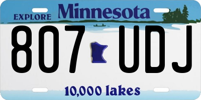 MN license plate 807UDJ