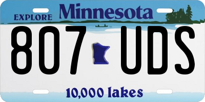 MN license plate 807UDS