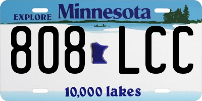 MN license plate 808LCC