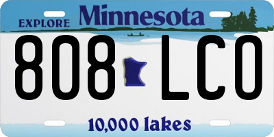 MN license plate 808LCO