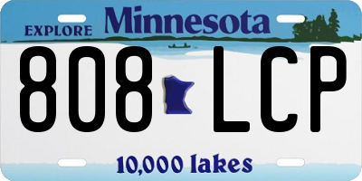 MN license plate 808LCP