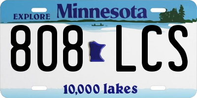 MN license plate 808LCS