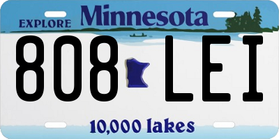 MN license plate 808LEI