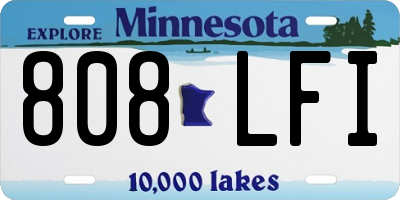 MN license plate 808LFI