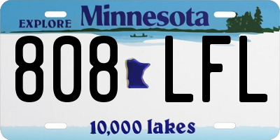 MN license plate 808LFL