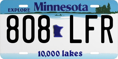 MN license plate 808LFR