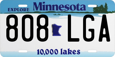 MN license plate 808LGA
