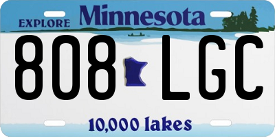 MN license plate 808LGC