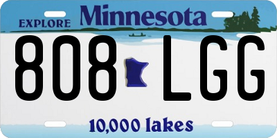 MN license plate 808LGG