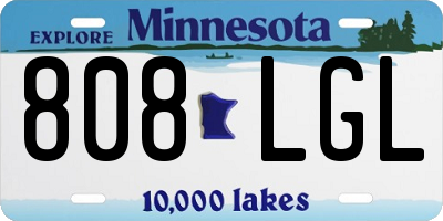 MN license plate 808LGL