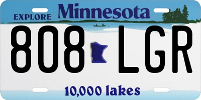 MN license plate 808LGR