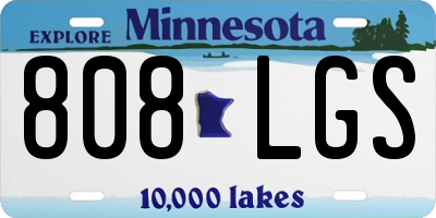 MN license plate 808LGS
