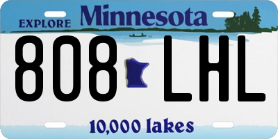 MN license plate 808LHL