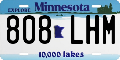 MN license plate 808LHM