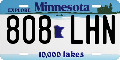 MN license plate 808LHN