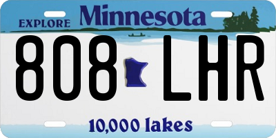 MN license plate 808LHR