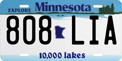 MN license plate 808LIA