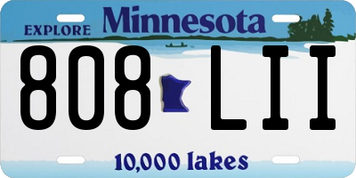 MN license plate 808LII