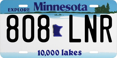 MN license plate 808LNR