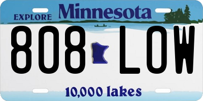 MN license plate 808LOW