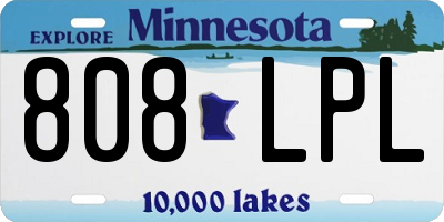 MN license plate 808LPL