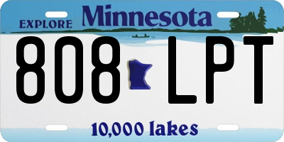 MN license plate 808LPT