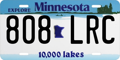 MN license plate 808LRC