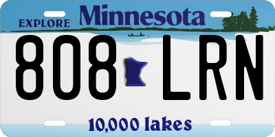 MN license plate 808LRN