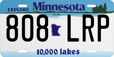 MN license plate 808LRP