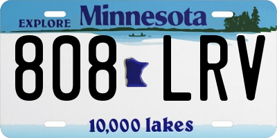 MN license plate 808LRV