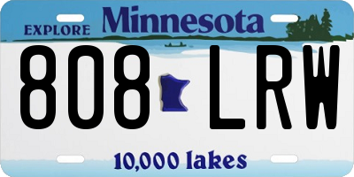 MN license plate 808LRW