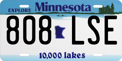 MN license plate 808LSE