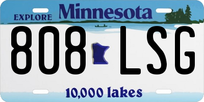 MN license plate 808LSG