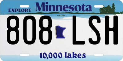 MN license plate 808LSH