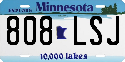 MN license plate 808LSJ
