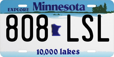 MN license plate 808LSL