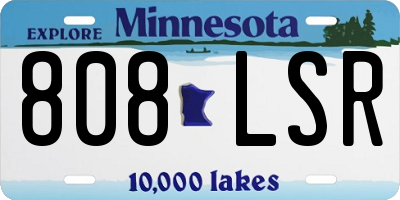 MN license plate 808LSR