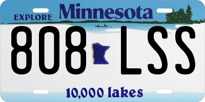 MN license plate 808LSS