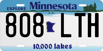MN license plate 808LTH