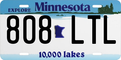 MN license plate 808LTL