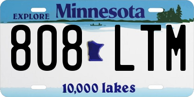 MN license plate 808LTM