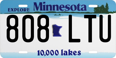 MN license plate 808LTU