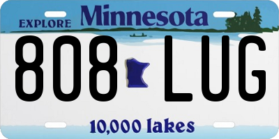 MN license plate 808LUG