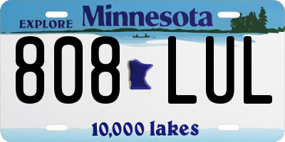 MN license plate 808LUL
